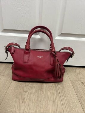 Coach Legacy Molly East West Satchel Red Tassel Shoulder Bag